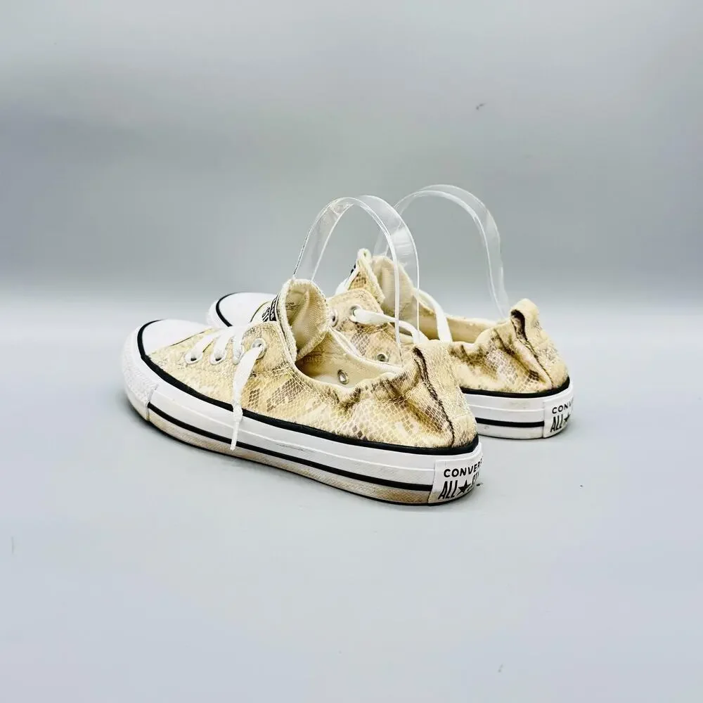 Converse Shoes Womens 7 Beige Snake Print All Star Shoreline Sneaker - Picture 5 of 11